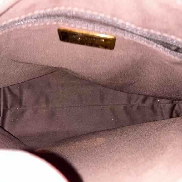 Cognac Embossed Leather Handle Bag, Made in Italy - Picture 5 of 6